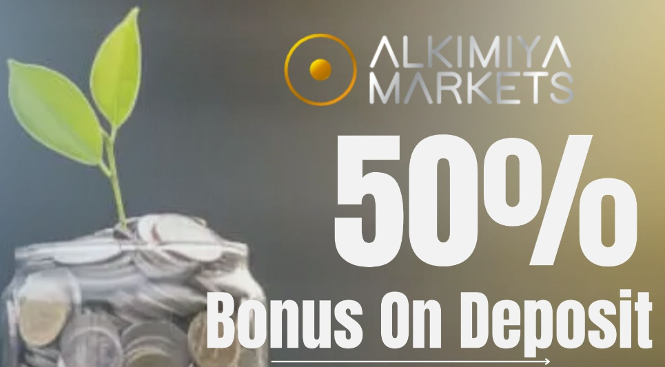 50% TRADING BONUS – Alkimiya Markets